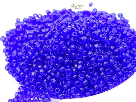 Blue Seed Bead Silver Line Round Shaped Beads Making  Bridal / Traditional Jewellery - PrestigeApplause Jewels 
