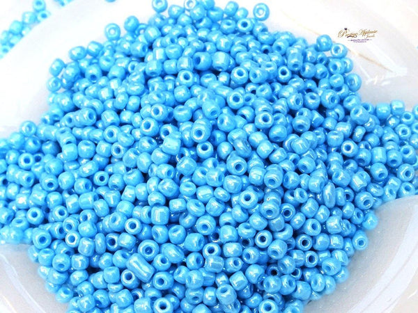 African/Nigerian OPAQUE JADE SKYBLUE SEED BEADS TUBE 8/0 Round Crystal Bugle Beads/Small Crystal Bugle Beads/Very high Quality Beads Jewellery Making - PrestigeApplause Jewels 