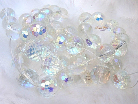 Clear Rainbow Swarovski Crystal Swarovski Crystal Round Beads,Cube Ball Beads Clear Crystal,Jewelry Decoration Making - PrestigeApplause Jewels 