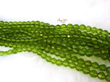 Romantic Green Rondelle Faceted Crystal Beads,Green Crystal Beads,1 Strand,Green Gemstone Beads - PrestigeApplause Jewels 