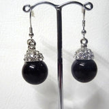 Black Pearl Drop Earring Jewellery Gift for Ladies - PrestigeApplause Jewels 