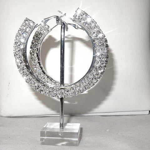 crystal hoop earring