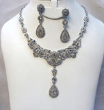 Beautiful Rhinestone Bridal Wedding Party Necklace Jewellery set