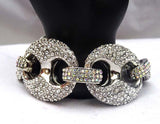 Beautiful Full Heavy Crystal Bold Big Cocktail Party Bracelet Jewellery