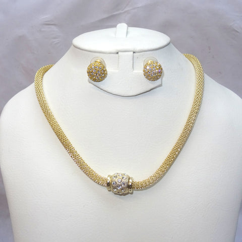 High Quality Crystal Gold Costume Necklace Jewellery Gift for Ladies