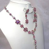 Beautiful Pink Party Special Occasion Necklace and Earring Set Gift for Ladies Women - PrestigeApplause Jewels 