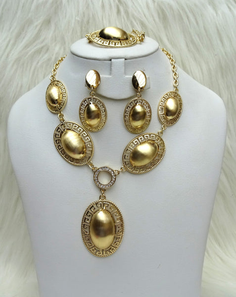 New Design Beautiful Fashion Party Necklace Earring Bracelet Jewellery set