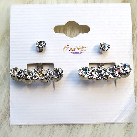 Silver Trendy Stud Fashion Earring for Child Teenager Girls Jewellery
