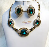 Green Complete Set Necklace Jewellery Party Set