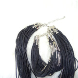 Multi Strands Black Retro Fashion Retro Necklace Bracelet Jewellery Set