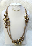 Mixed Size Black Versatile Styling Extra Long Beads Necklace Jewellery