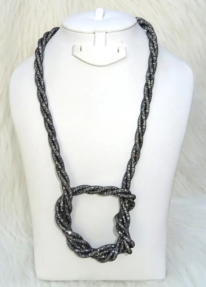 Extra Long Versatile Styling Champagne Gold Twisted Crystal Stardust ...