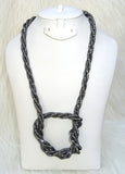 Extra Long Versatile Styling Black Twisted Crystal Stardust Necklace Jewellery