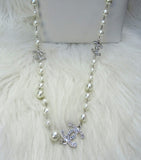 Extra Long Real Pearl Popular Necklace and bracelet, earring Jewellery Set