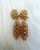 Gold Just Earring Crystal Beads Earring Jewellery