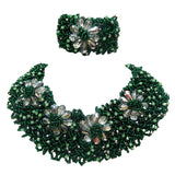 PrestigeApplause Green Elegant Latest New Design African Beads Bridal Wedding Party Jewelry Set