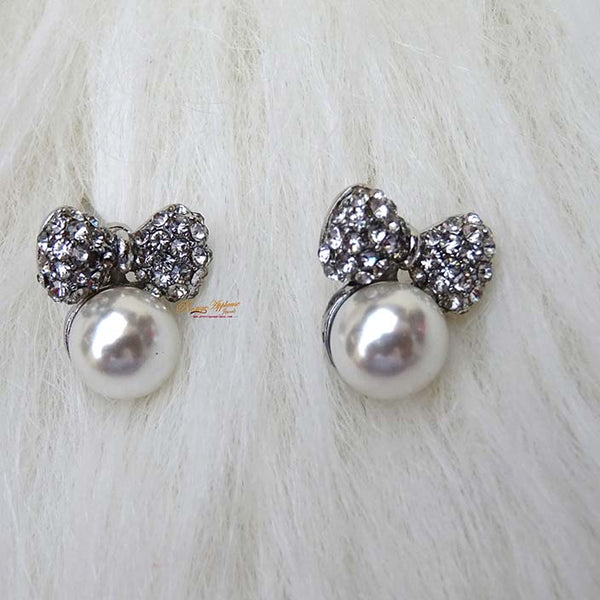 Small Bow Cream Pearl Prom Bridesmaid Earring Jewellery