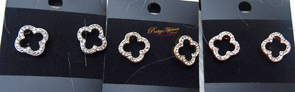 Popular Quality Gold Silver Sparkling Stud Earring with Stones Jewelry For Women Gift