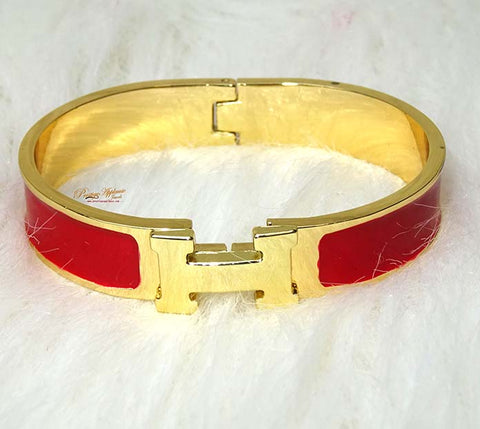Popular Gold H New Design Trendy Red Ladies Bangle Gift