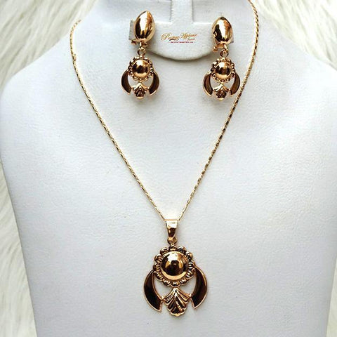 Beautiful Retro Simple Design Necklace Earring Jewellery Set