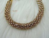Beautiful Crystal Rhinestones Gold Bangle Gift for Ladies Women