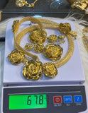 Exclusive 18 Karat Italian Gold Necklace Earring Jewellery Set