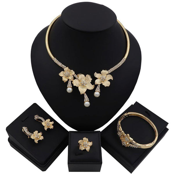 Simple Pearl mixed Fashion Necklace Party Necklace Jewellery Set (Copy) - PrestigeApplause Jewels 