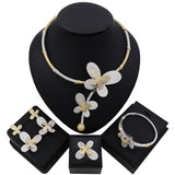 Beautiful Bold Mixed Colour Silver Green Cubic Zirconia American Diamond Celebrant Party Necklace Jewelry Set