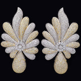 New Design Elegant Gold Cubid Zirconia Cocktail Party Celebrant Bridal Earring Jewellery Great as Gift