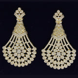 Prestige Gold Silver Cubid Zirconia Cocktail Party Celebrant Bridal Earring Jewellery Great as Gift UK Rapid Dispatch