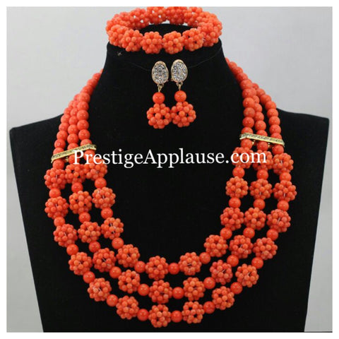 African Coral Shoulder Beads Cape - Eva – OhSoColorful Co.