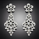 Snowflakes Crystal Drop Statment Earring