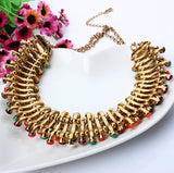 Fashion choker adjustable liftweight Crystal Statement Necklace For Women