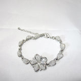 Silver Stardust Dubai Crystal Party Bridal Necklace Earring Bracelet Set
