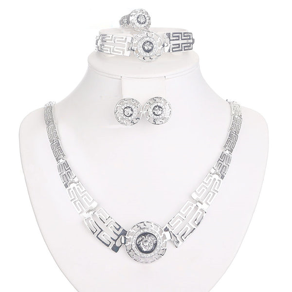 Clearance Simply Fashion Silver Plated Jewelry Necklace Earring Bracelet Set