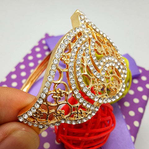 Elegant Design Gold Plated Rhinestone Necklace Bridal Party Wedding Jewellery Set