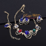 Multi color with Rhinestone Fashion Jewellery Set Party Complete Set