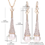 Simple Costume Fashion Jewellery with Stones Fashion Necklace Earring Fashion Set