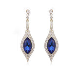 Royal Blue Crystal Statement 18K Gold Plated Earring